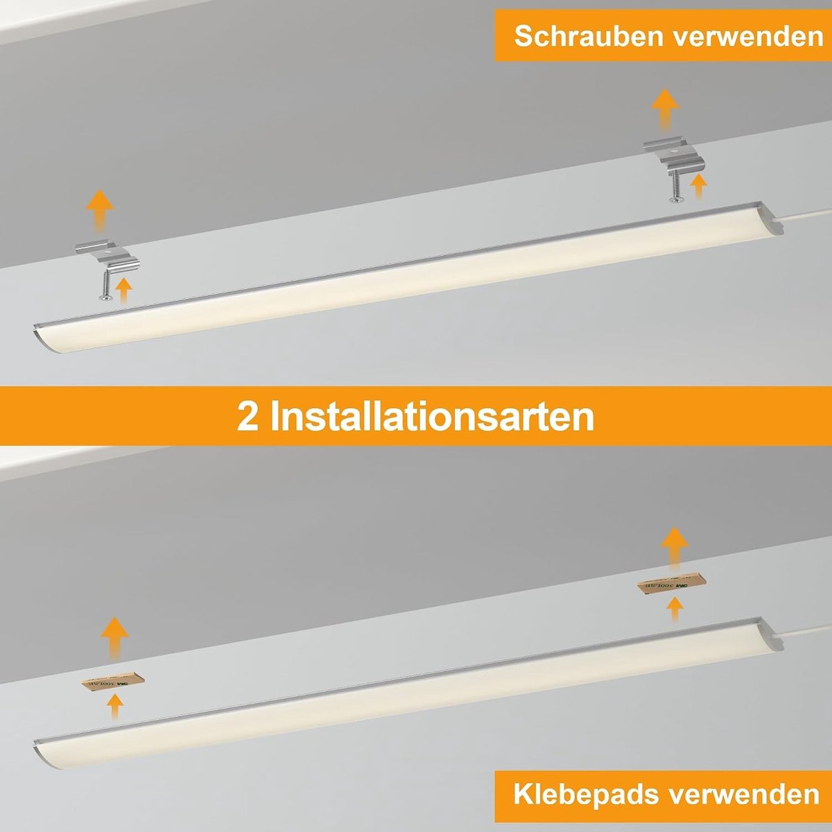 Dimbare LED Onderbouwlamp - Wit - 30 x 2,75 x 0,7 cm - Ultradunne Kastverlichting met Geheugenfunctie - Voor Keuken en Bureau