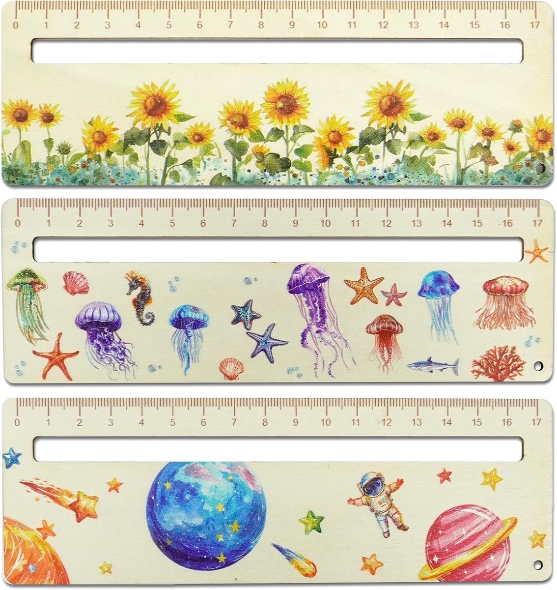 Leuke Lees Hulp voor Kinderen, 3 Stuks, Houten Leesmarker, Leestool voor Schoolstart, Persoonlijk Cadeau voor Kinderen, Educatief en Creatief Speelgoed