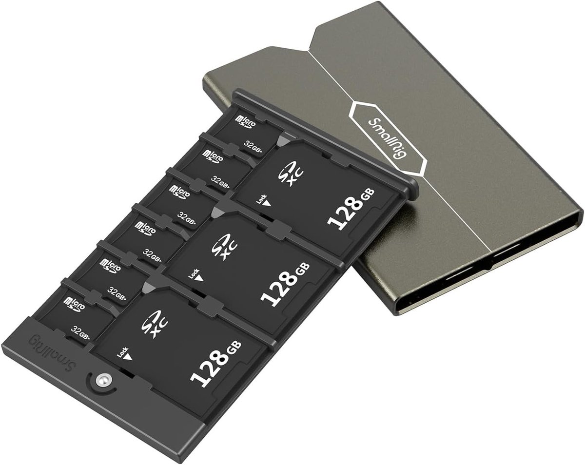 Geavanceerde Geheugenkaart Case van Aluminium Legering voor 3 SD en 6 Micro SD/TF Kaarten, Bescherming en Opslagoplossing