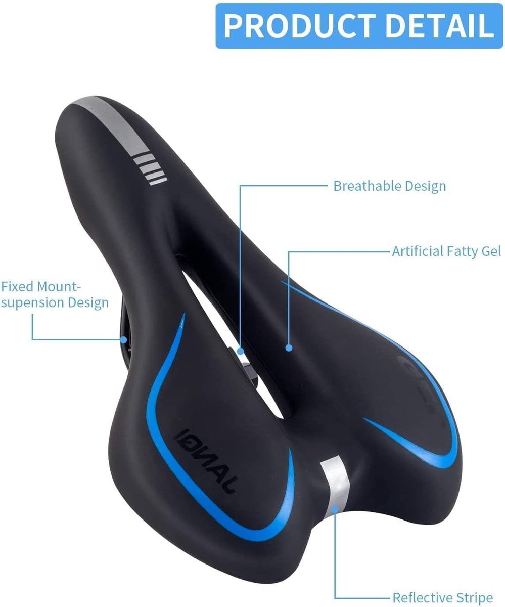Comfortabele en Waterdichte Fietszadel voor Mannen en Vrouwen - Ideaal voor Stadsfietsen, Mountainbikes en Cruiser Bikes