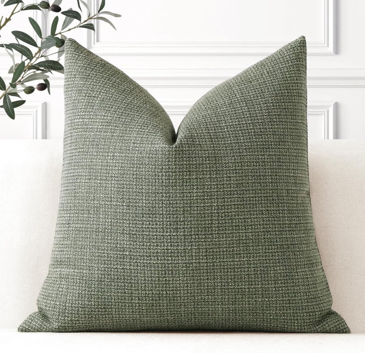 Artscope Linnen kussenhoes, set van 1 decoratieve vierkante kussensloop, 45 x 45 cm, voor huisdecoratie, bank - ShopVlot