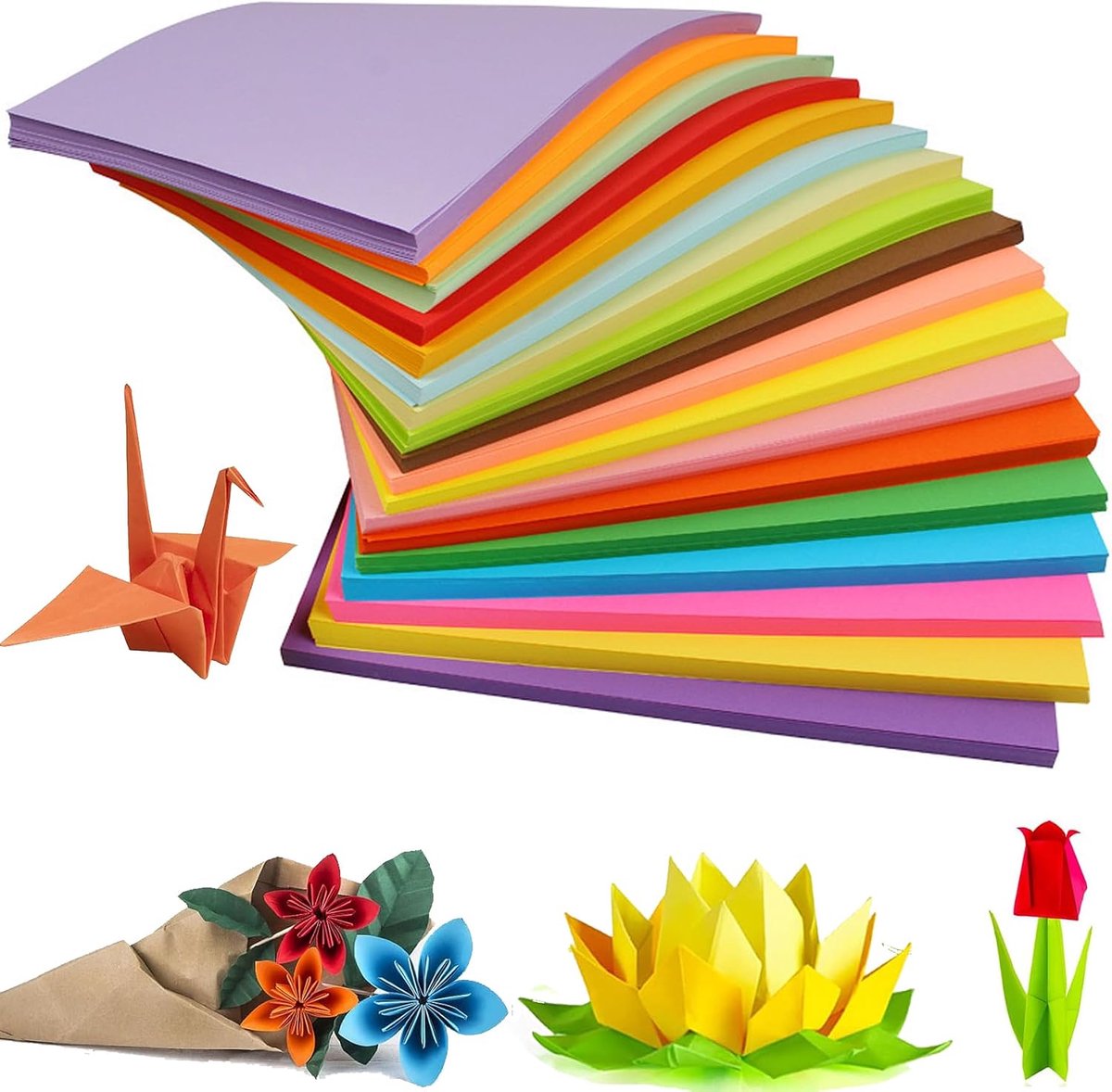 200 vellen gekleurd A4-papier (20 kleuren) – 210 × 297 mm - 70 g/m² - Geschikt voor diverse knutselprojecten - Scheurbaar en vouwbaar - Geschikt voor peuters en volwassenen