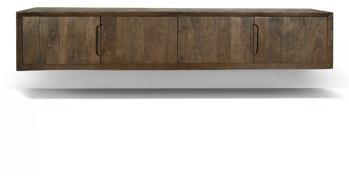 Livingfurn - Cortez zwevend tv-meubel 180 cm - bruin