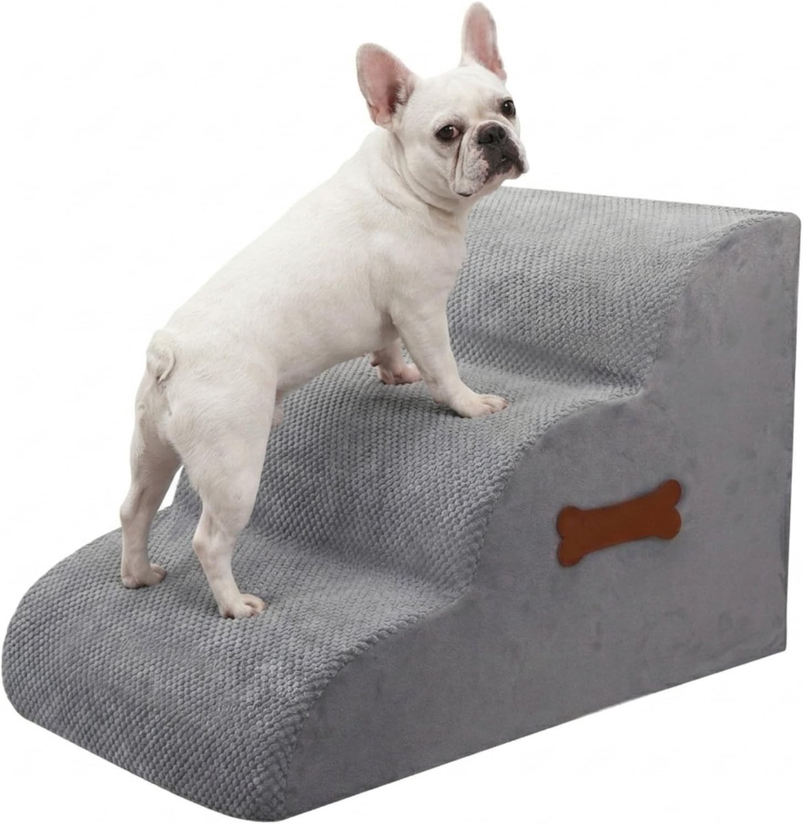 Hondentrap - Grijs - 60 x 40 x 40 cm - Dichte 30D Schuim met Antislip - Voor Kleine en Oudere Honden