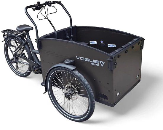 Vogue Journey Plus Elektrische Bakfiets - Mat Zwart met Zwarte Accenten - 48 cm — afbeelding 3