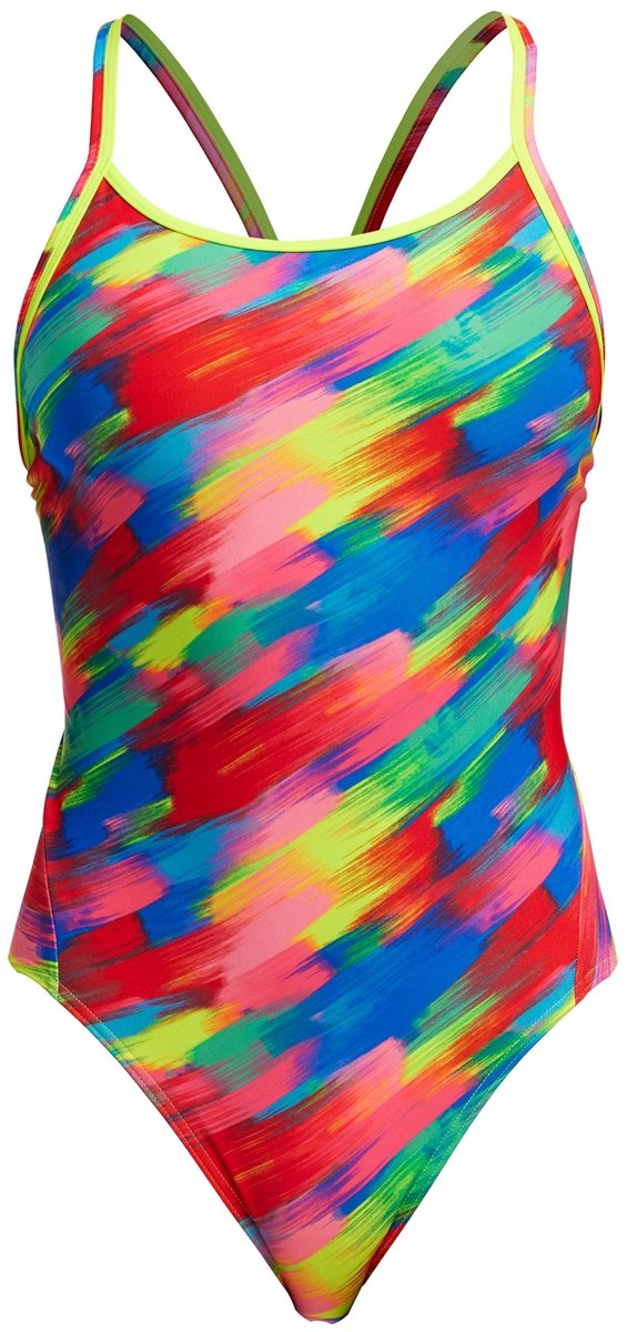 Stroked Diamond back one piece - Dames | Funkita | Maat 14
