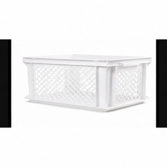 Vintag Fietskrat - 26 Liter - 40 x 30 x 22 cm - Kunststof - Wit — afbeelding 2