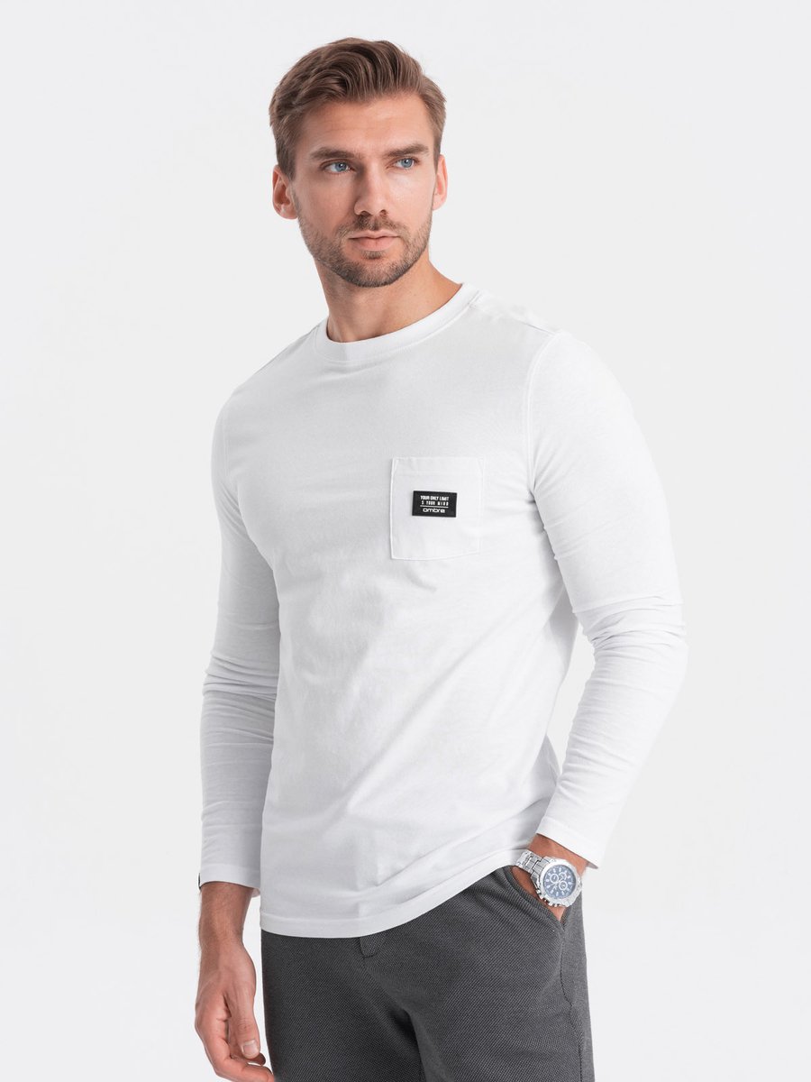 Ombre - San Leo - Longsleeve Heren - Wit - Modaitalia