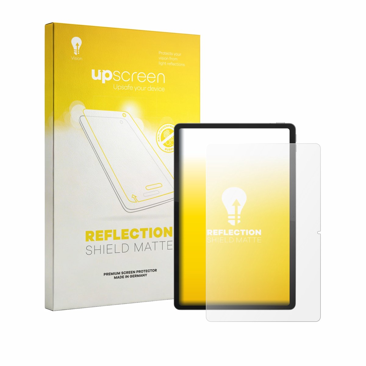 upscreen - Screenprotector voor Lenovo Idea Tab Plus 12.1" (Portret-Modus) - Folie Beschermfolie anti glare matte