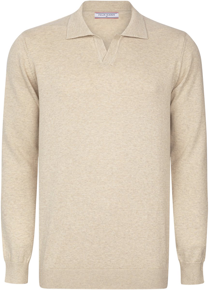 Felix Hardy Trui Met Polokraag - 100% Katoen Heren Beige - M