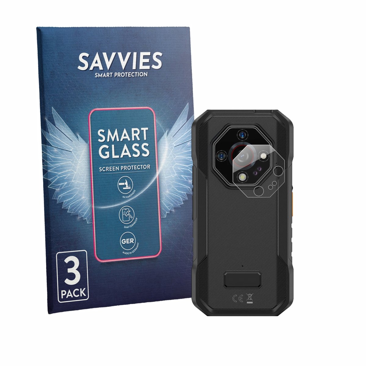 3 Stuks Savvies Screenprotector - geschikt voor Ulefone Armor X32 Pro (ALLEEN Camera Lens) - beschermfolie glas transparant
