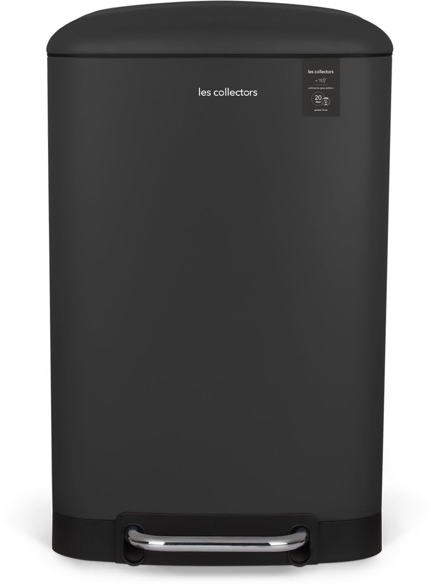Keukenafvalemmer met Pedaal - Antracietgrijs - 20 L - Roestvrij Staal met Matte Afwerking - Voor Keuken, Badkamer of Kantoor