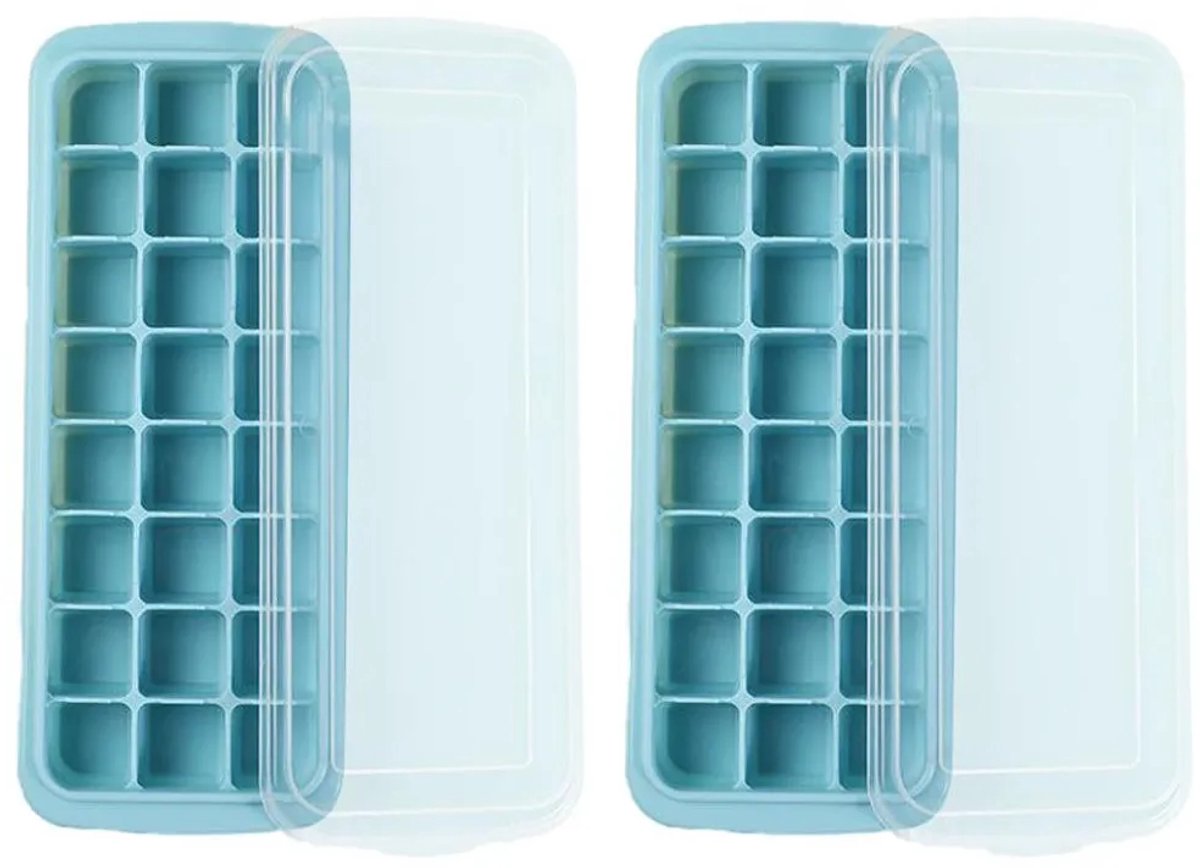 Set van 12 ijsblokjesvormen, gemaakt van flexibel siliconen, Geschikt voor whiskycocktails en babyvoeding.