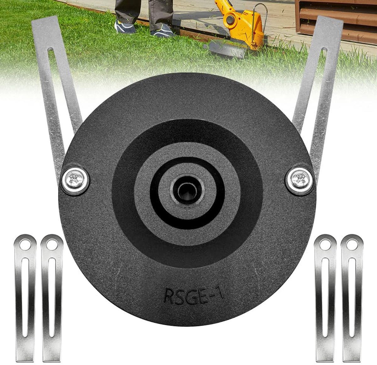 Mineup Set met lemmet voor bosmaaier, metalen messen met bodembescherming, grasmaaiermessen, vervanging voor Einhell - ShopVlot
