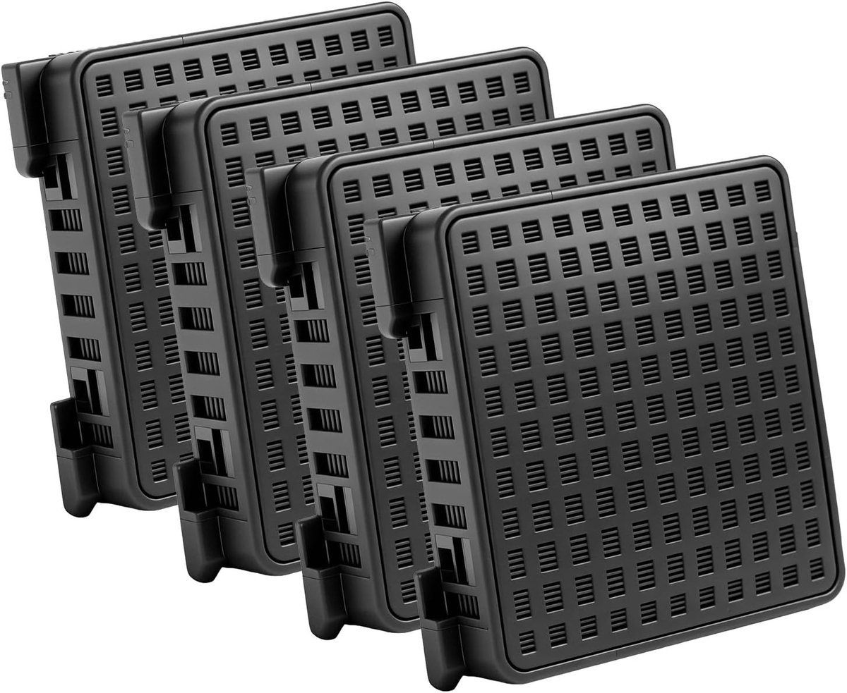 Verpakking van 4 actieve koolstoffilters - geschikt voor Liebherr koelkasten en wijnkoelers 7440021-00 9096989 9882460 988246000 Fresh Air Filter voor koelkasten