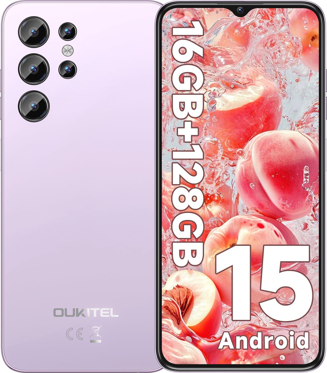 OUKITEL C1 smartphone 4G-6,52 inch HD-16GB RAM-128GB opslag-5150mAh batterij-Android 15