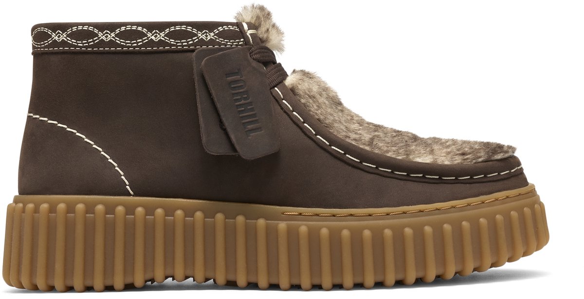 CLARKS Torhill Moss donkerbruin Dames Veterschoenen - donkerbruin