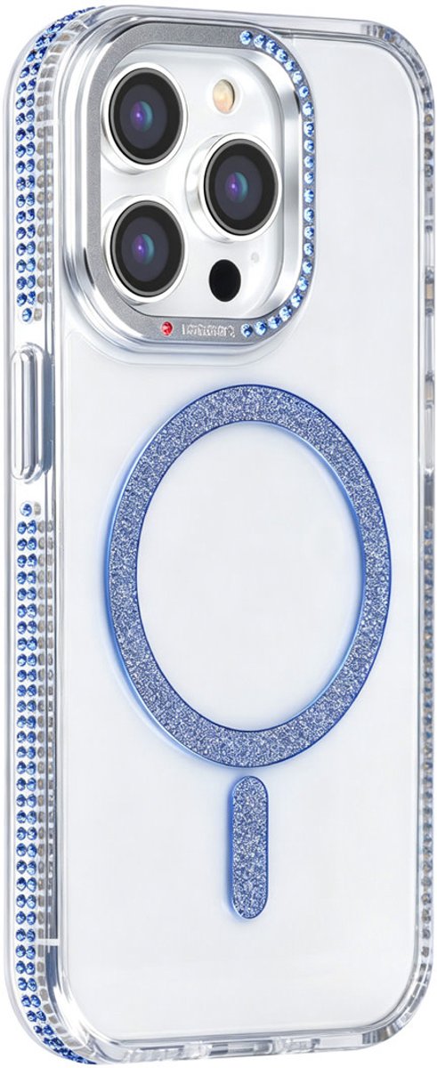 TUNIQ telefoonhoesje voor Apple iPhone 15 Pro - Diamond MagSafe TPU+PC - Blauw