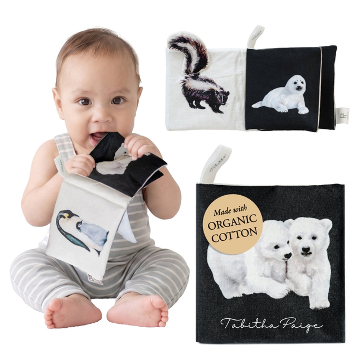 Tabitha Paige Children's Book Series- Organic Tummy Time Crinkle Book For Baby