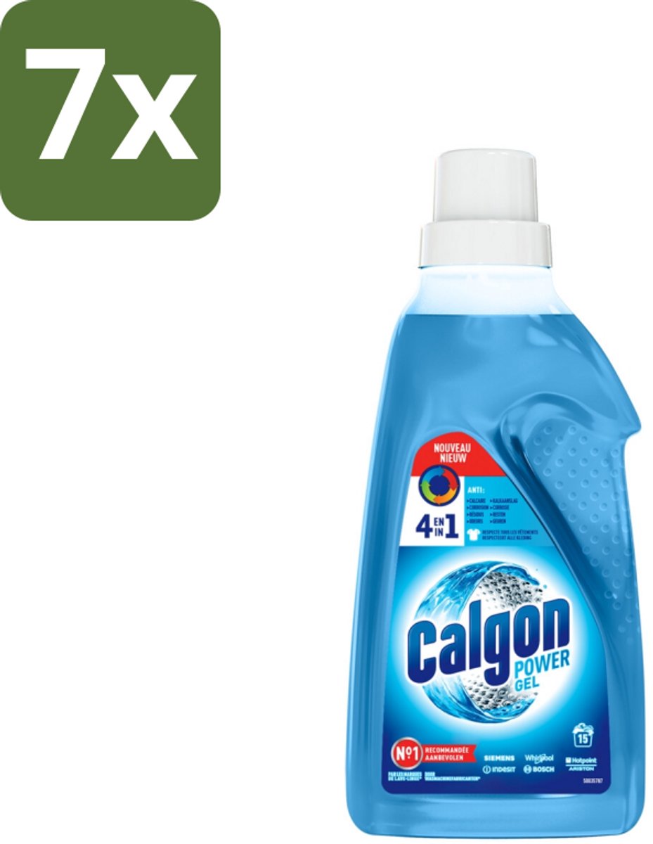 Calgon - Wasmachinereiniger - Gel - Tegen Kalkaanslag / Wasmiddelresten / Geuren - 750 ml - 15 Wasbeurten - Bulkverpakking - 7 stuks
