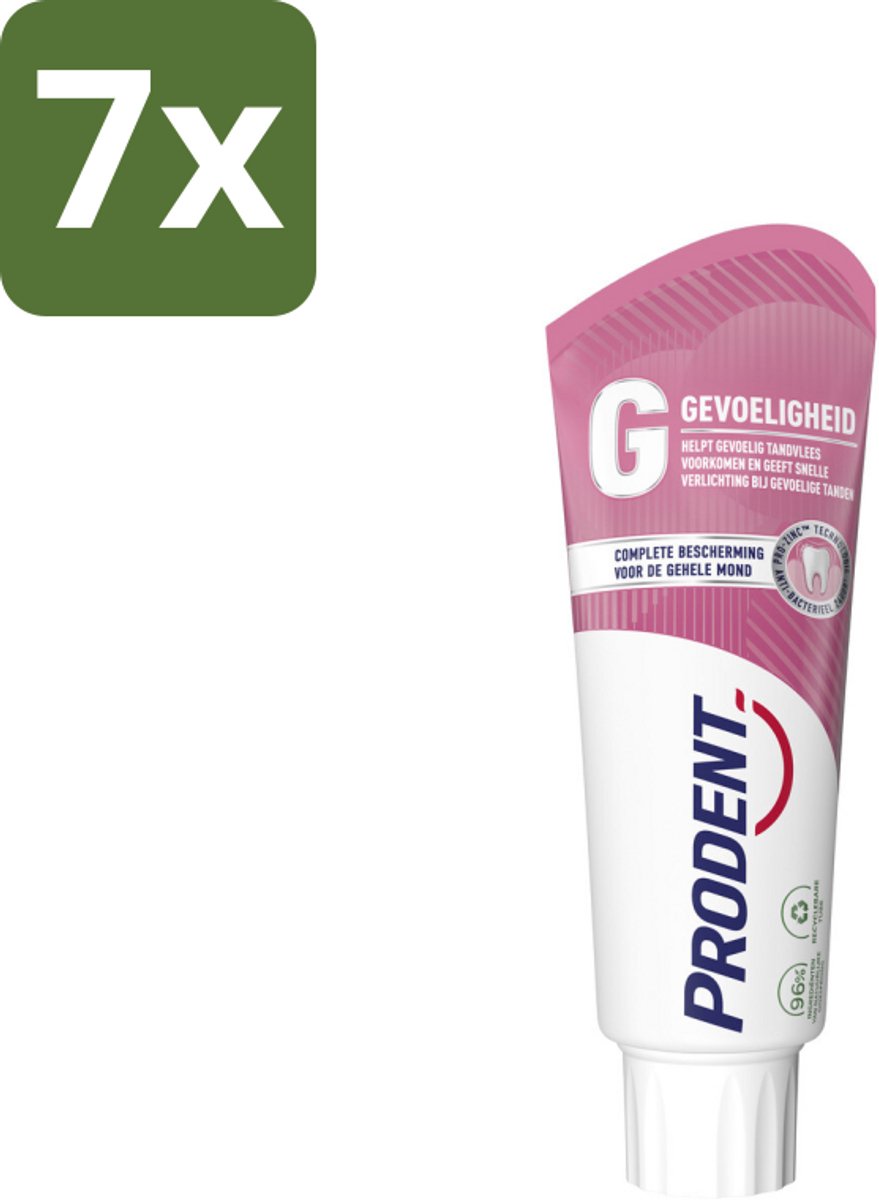 Prodent – Tandpasta – Gevoeligheid – Pro-Zinc Technologie – 75 ml - Bulkverpakking - 7 stuks