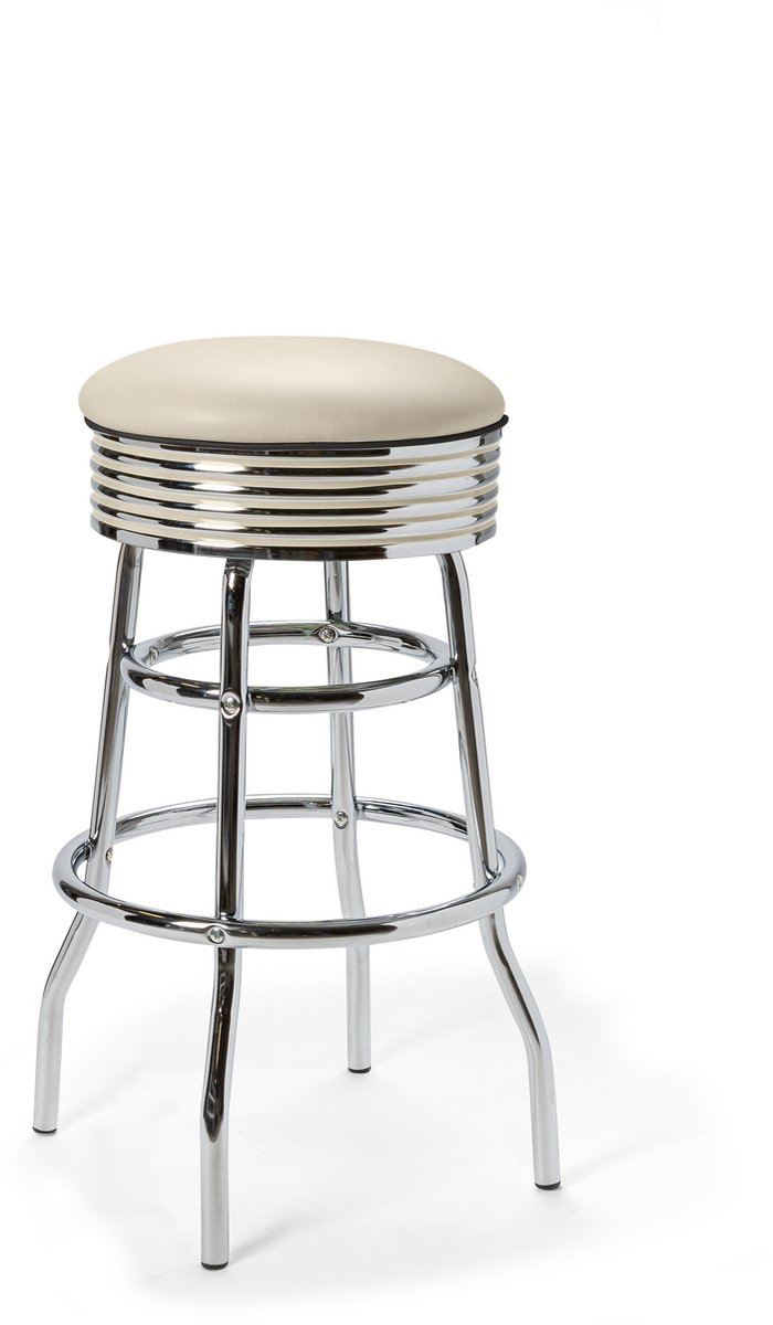 Bel Air Furniture Palace Barstool BP 77 Chrome wit