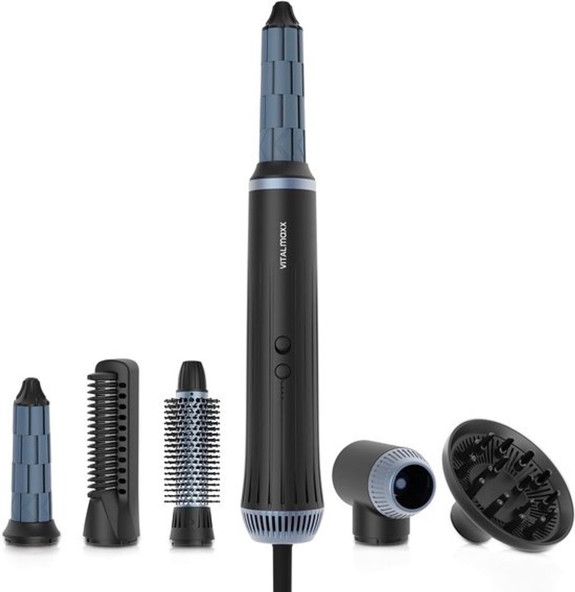 Haarstyling Set - Multi Styler - Haar Vormgeven - 6-in-1 Opzetstukken - 1500 Watt - Zwart