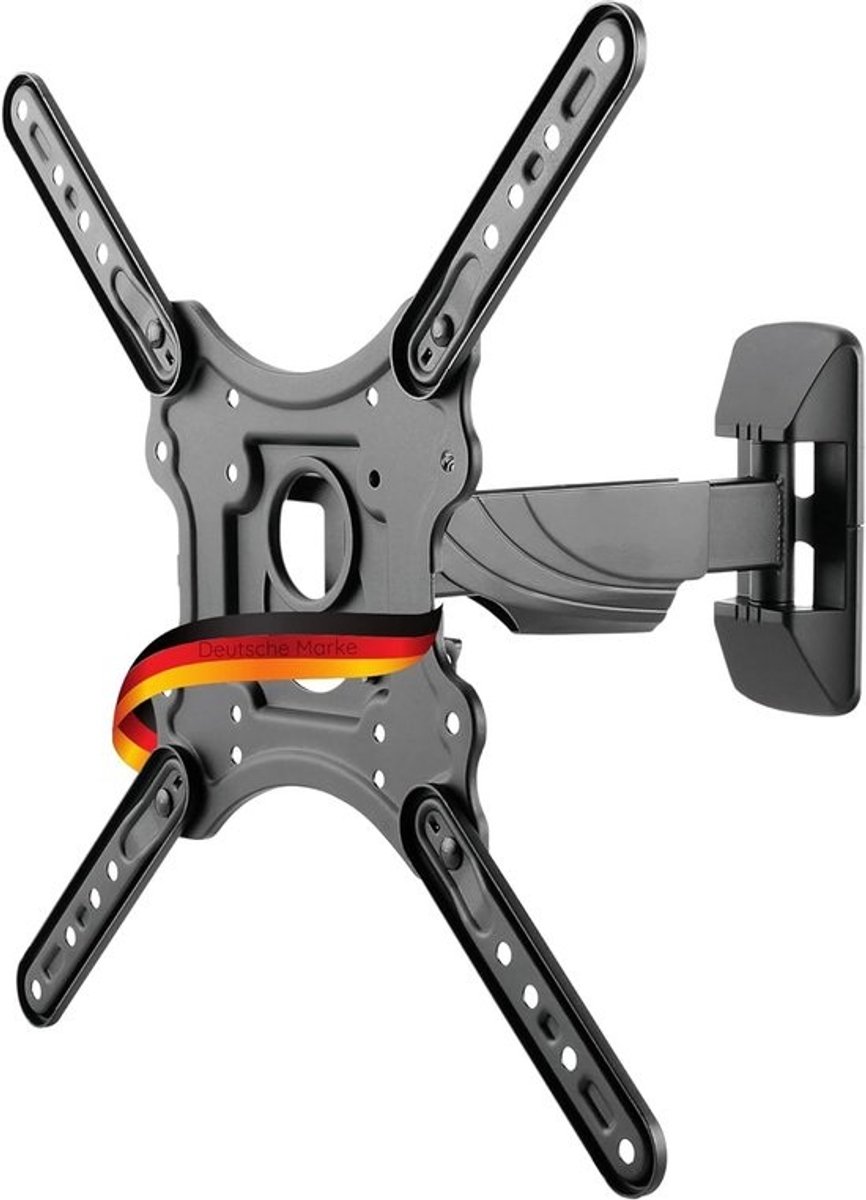 Kantelbare en draaibare TV muurbeugel voor 23-75 inch schermen - Max. belasting 35 kg - VESA 400x400 - Zwart