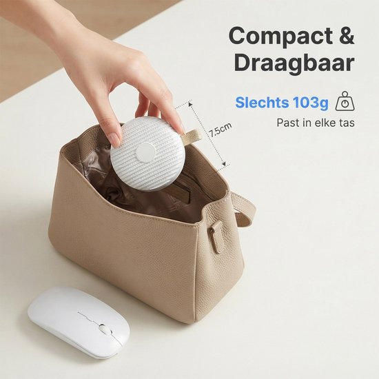 White noise machine - Witte ruis apparaat - TENZHVXI® - 12 geluiden - 20 uur batterijduur - 3 lichtintensiteitsniveaus - Draagbaar - Timer - Oplaadbaar - Geheugenfunctie - Slaapbevorderend - Voor thuis en op reis - Wit — afbeelding 4