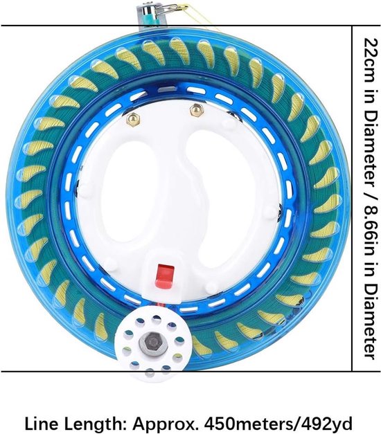 Multifunctionele Zeefishing Handgreep met 450m Lijn en ABS Crystal Reel Wheel voor Efficiënte Vangsten — afbeelding 3