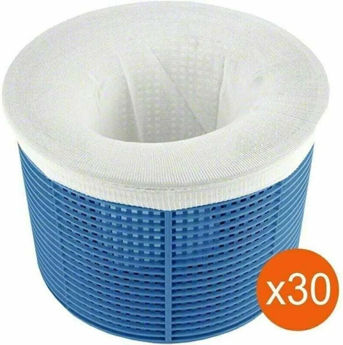 30 hoogwaardige skimmerfilters, universele wegwerpfiltermand Geschikt voor zwembaden en spa's