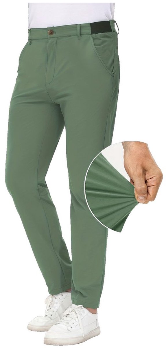 Currero Comfortabel Golfbroek Heren Golfkleding Nette Pantalon Mannen Broek Outfit Chino XXS Groen