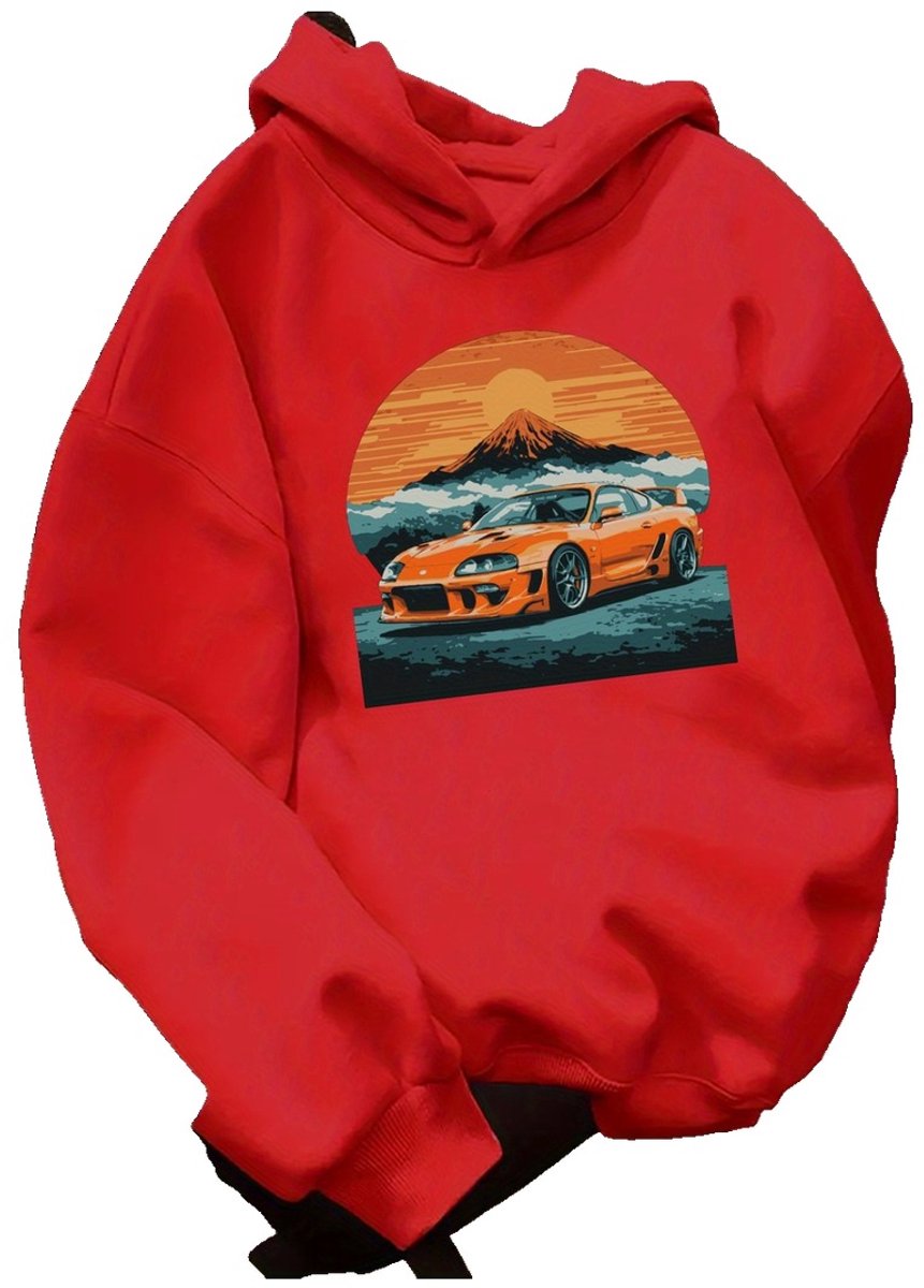 Currero Hoodie Jongens Warme Hoodie Met Capuchon Comfortabele Sweater Casual Trui Pullover Jongenstrui 11-12 Jaar Rood