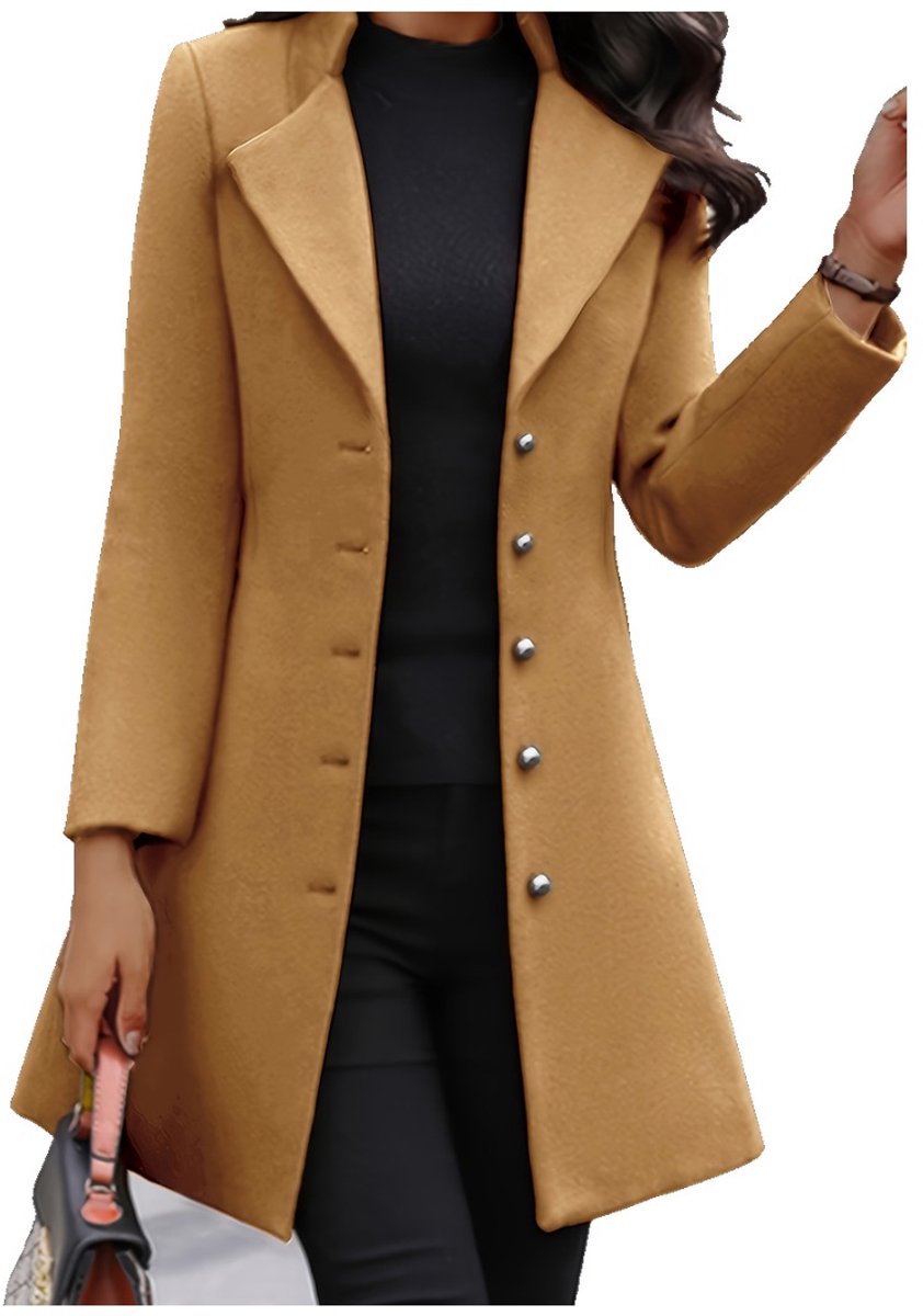 Currero Mantel Dames Tussenmantel Winter Jas Mantelpakje Trenchcoat Overjas Overcoat Winterjas Donkerbruin