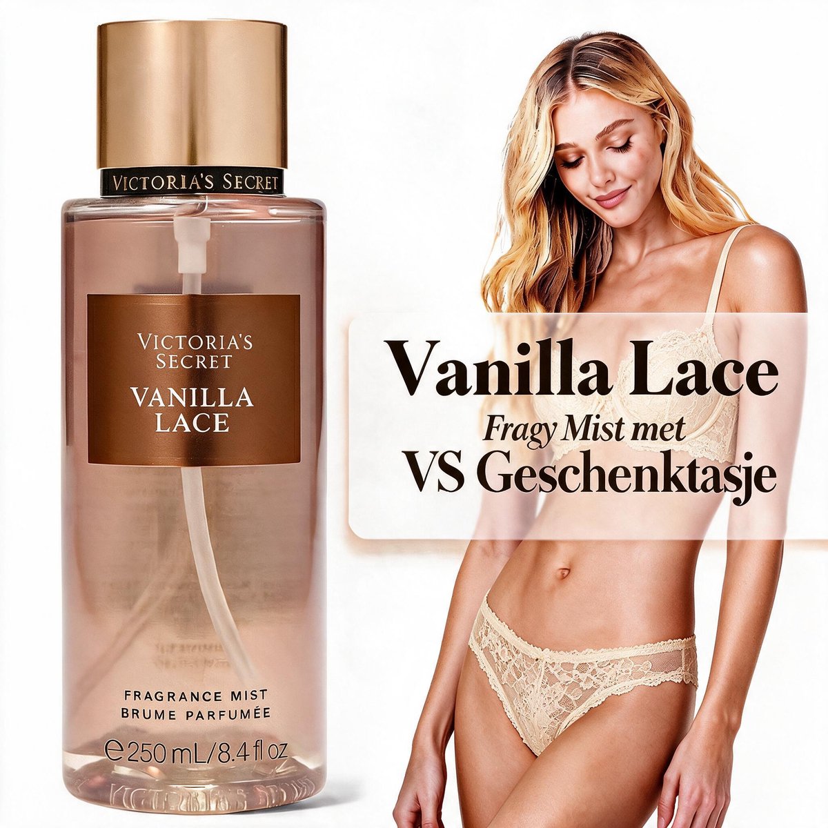 Victoria's Secret Vanilla Lace Body Mist 250 ml Parfum Met Geschenktasje