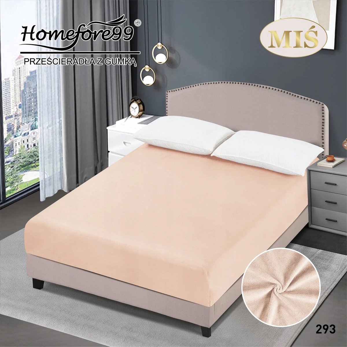 Zacht Pluche Hoeslaken Microvezel Teddy 180x200cm Lichtbeige