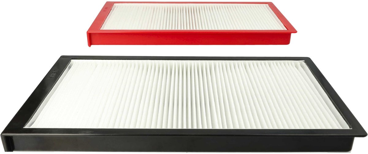 vhbw-filterset ter vervanging van Wernig EFS G 90-200 GF voor ventilatie-unit – luchtfilters G4 / F7 (4 stuks), 29 x 15 x 5 cm, wit / rood / zwart