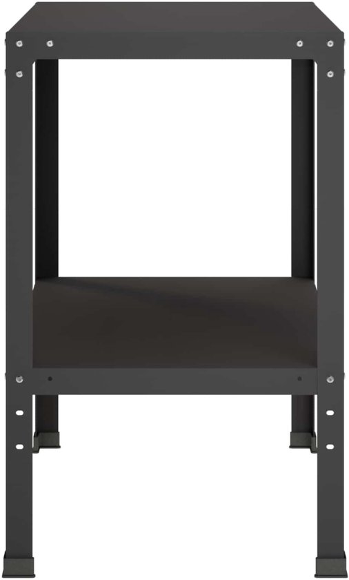 vidaXL - Planttafel - 60 - x - 50 - x - 80 - cm - Gepoedercoat - staal - Zwart — afbeelding 4