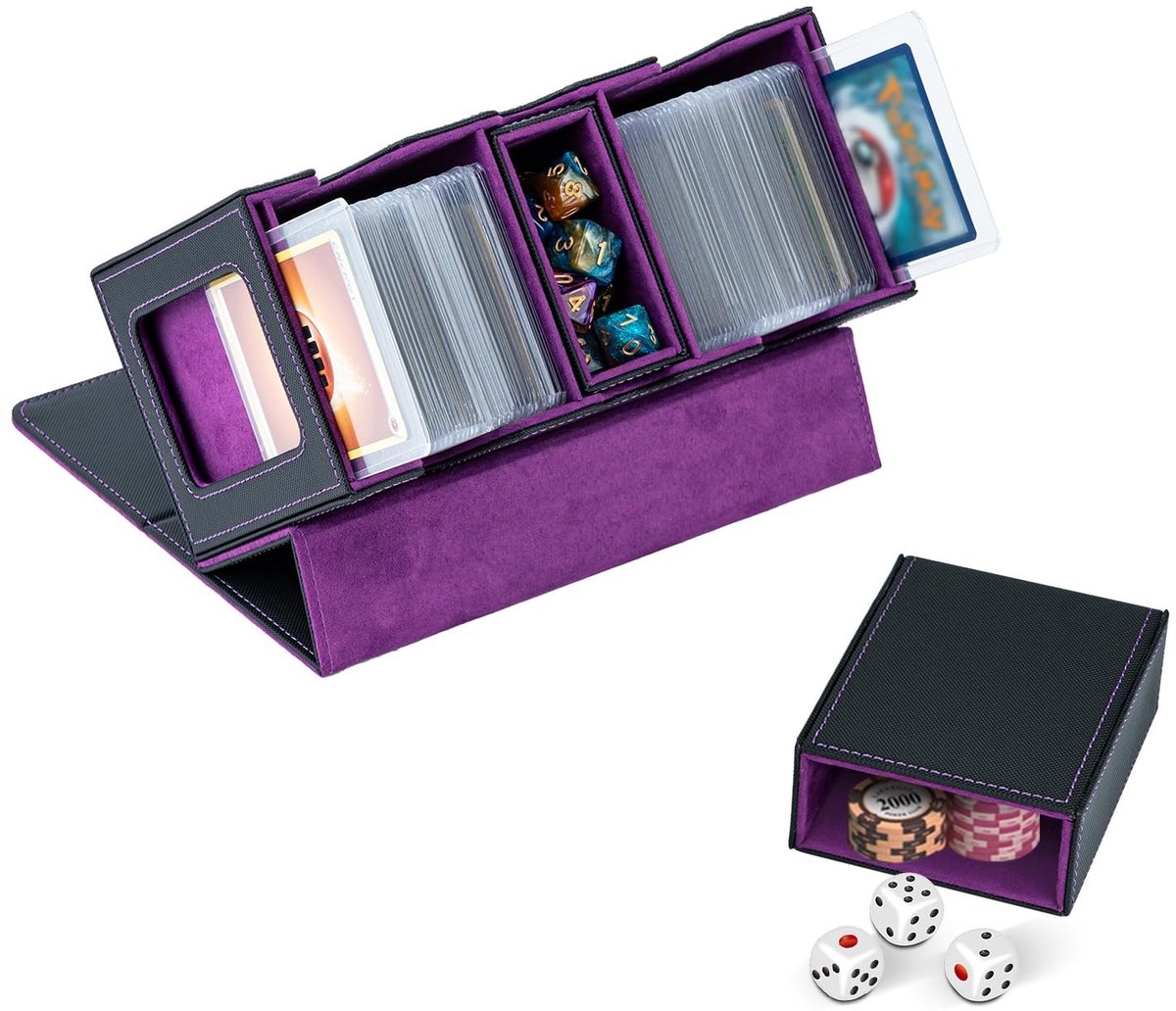 Solidchoice - Deck Box voor TCG Kaarten met Dice Compartment en Magnetische Sluiting