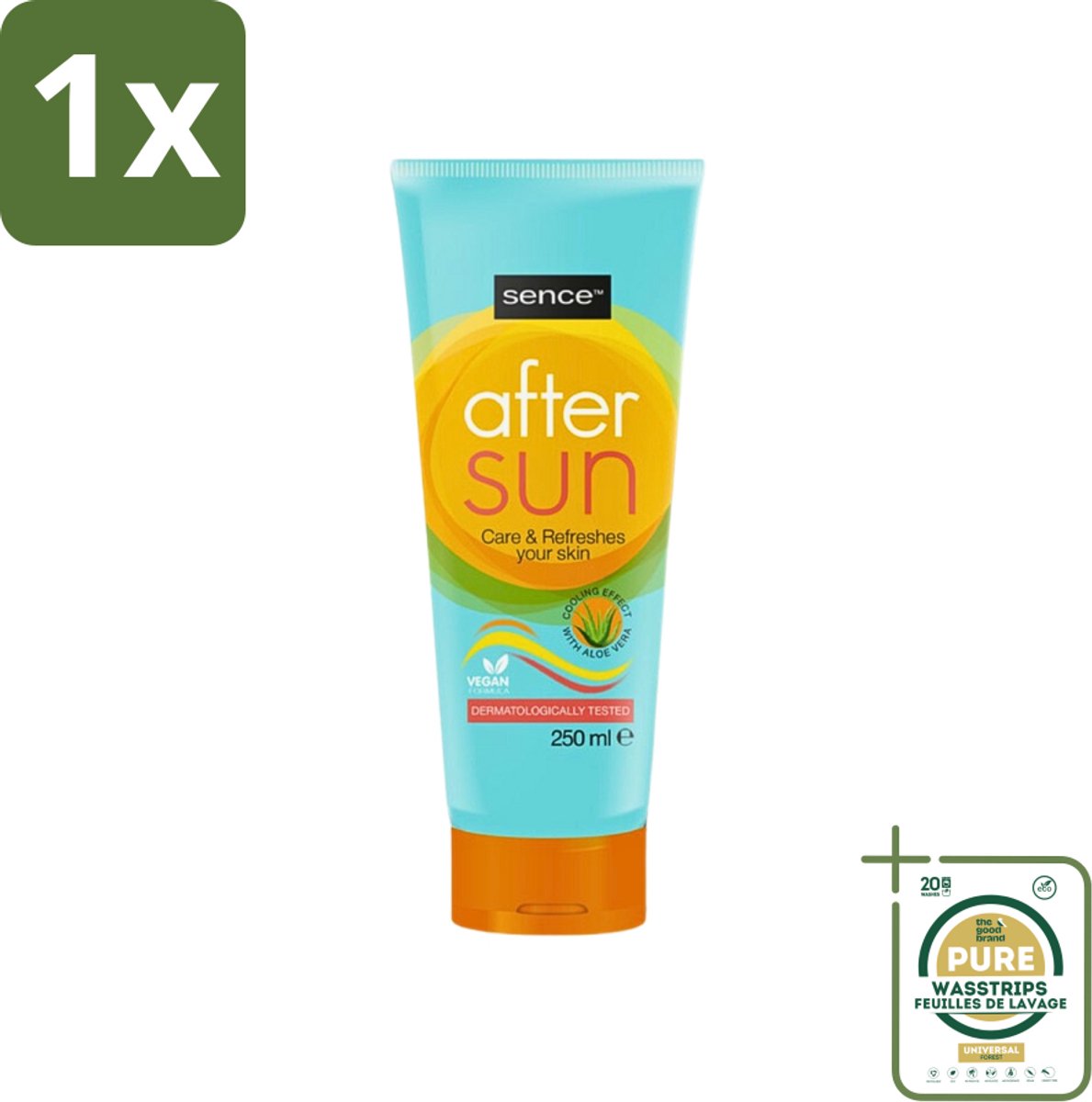 1 x Sence - After Sun - Lotion - Kalmerend - 200 ml- After Sun Lotion - Zonverbrande Huid - Huid Kalmeren - Aloë Vera - Zomerse Teint