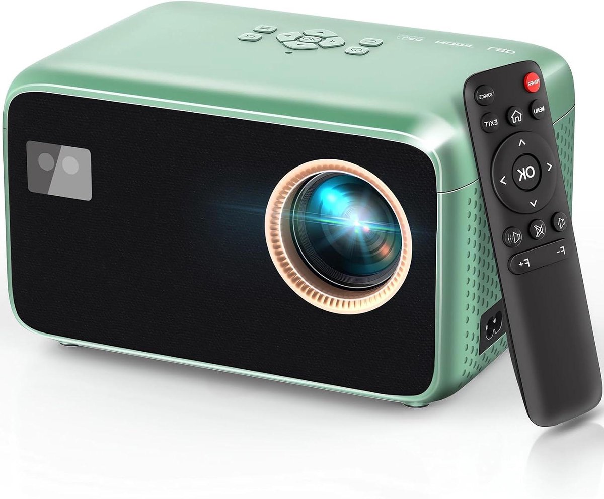 Draagbare Beamer - Mini Projector - Thuisbioscoop Creëren - AI Autofocus Trapeziumcorrectie - 300 Inch Scherm - Groen