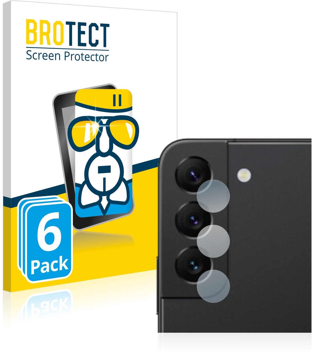 Screenprotector 6 Stuks voor Samsung Galaxy S22 5G (ALLEEN Camera Lens) Beschermglas transparant