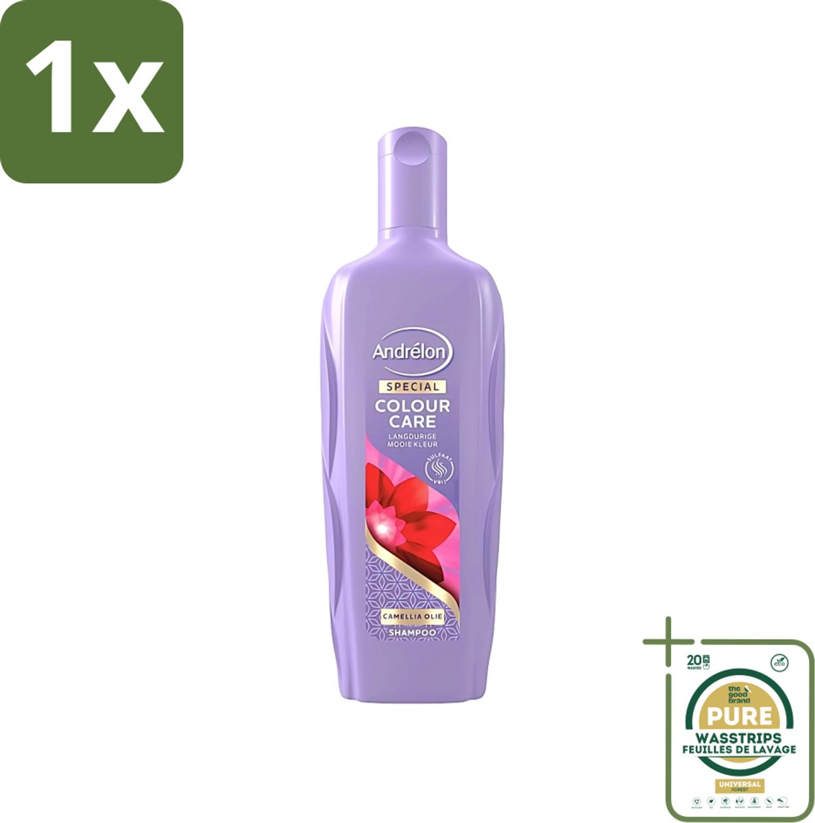 1 x Andrélon - Colour Care - Shampoo - Sulfaatvrij - 300 ml- Kleurbehoud - Sulfaatvrije Shampoo - Gekleurd Haar - Haar Reinigen - Haar Verzorgen