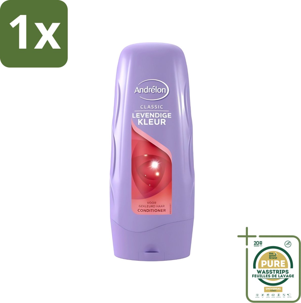 1 x Andrélon - Levendige Kleur - Conditioner - Kleurbehoud & Glans - 300 ml- Gekleurd Haar - Kleurbehoud - Glans - Haar Verzorging - Haar Verzorging Gekleurd Haar
