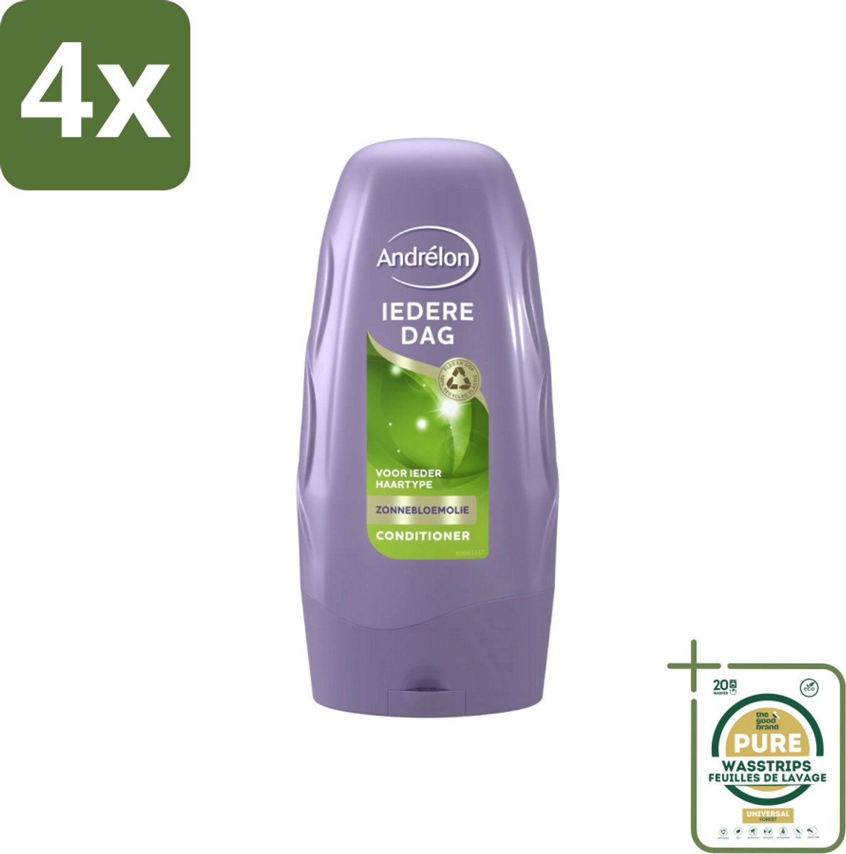 Andrélon Conditioner Iedere Dag 250 ml - Voordeelverpakking - 4 stuks - Dagelijks haar - Haar verzorging