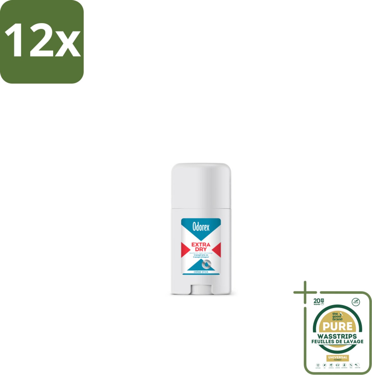 Odorex Extra Dry Stick 40 ml - Voordeelverpakking - 12 stuks - Droog - Zweetvermindering