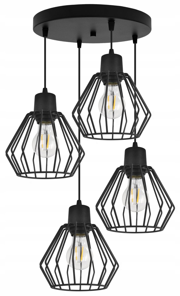 Moderne Zwarte Draadlamp Plafond Hanglamp Loft Stijl