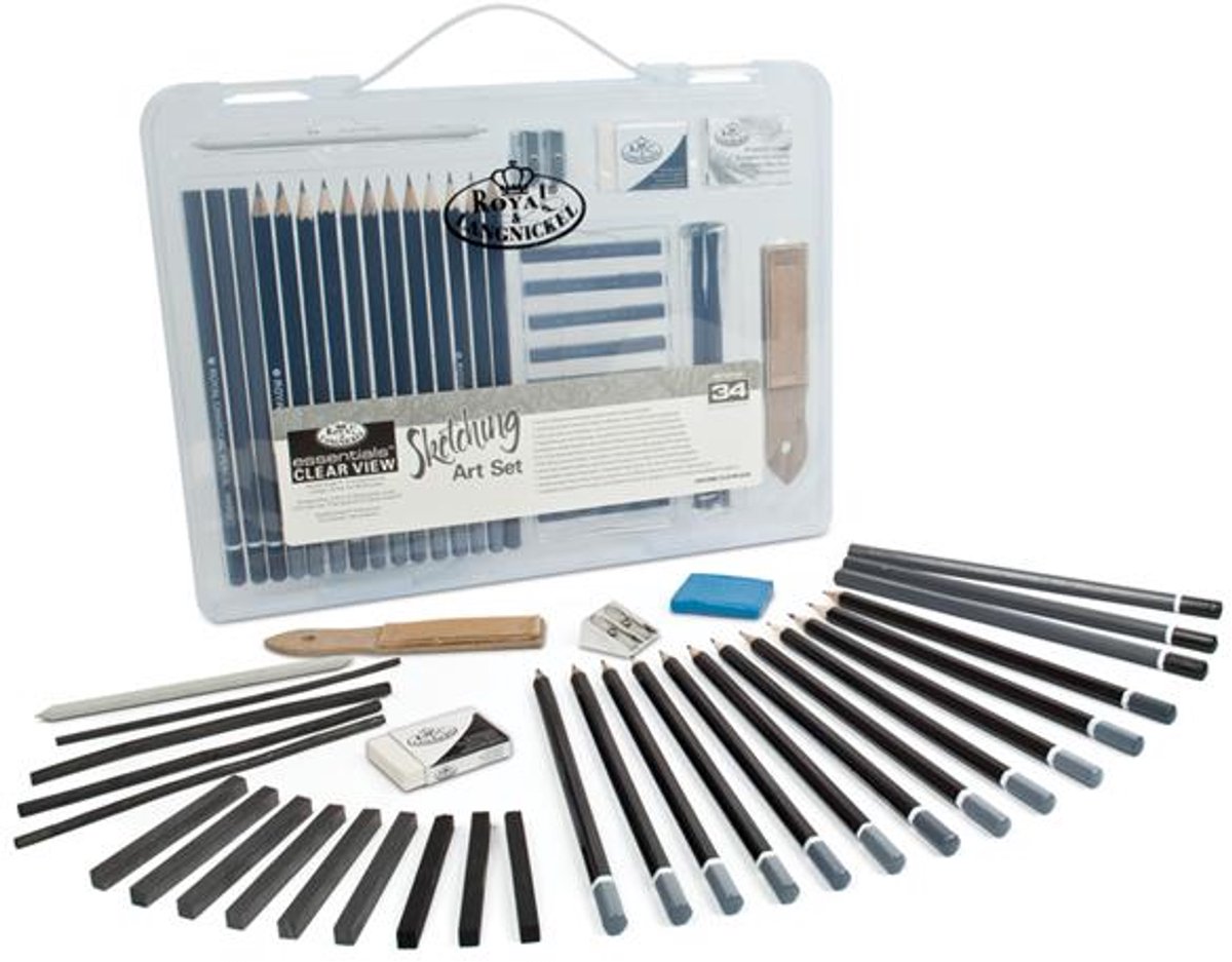R&L Clear Case Sketching Set 3205 - 44 Pack
