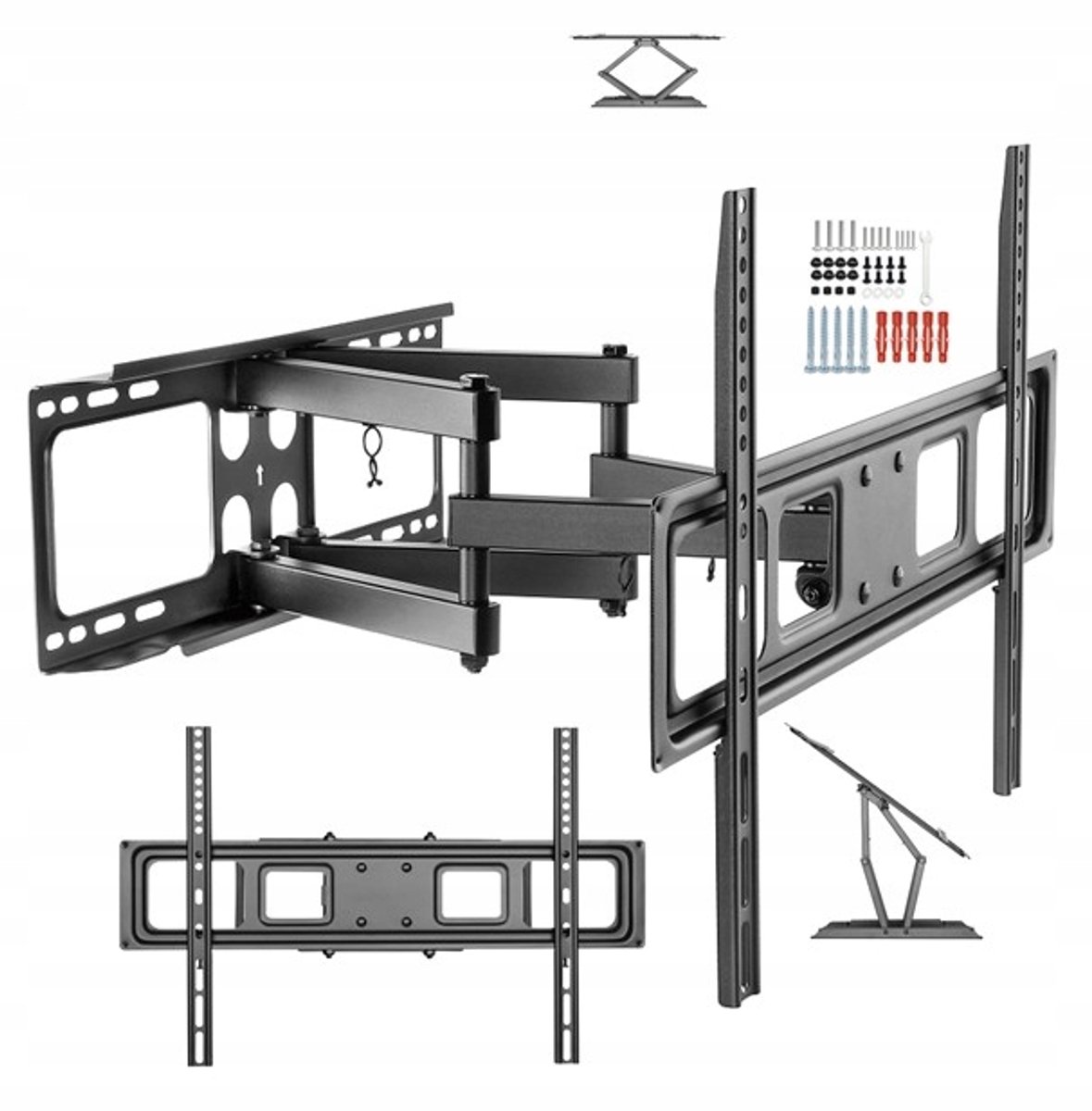 Draaibare TV-muurbeugel voor 65 inch, 50 kg belastbaar
