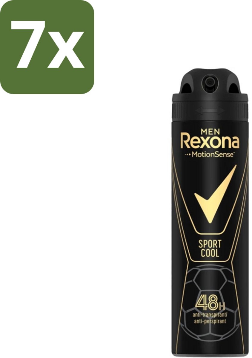 7 x Rexona Men - Sport Cool - Deodorant Spray - Anti Transpirant - 150 ml - Sport Deodorant - Anti Transpirant - Zweetvermindering - Frisheid - Deodorant Spray